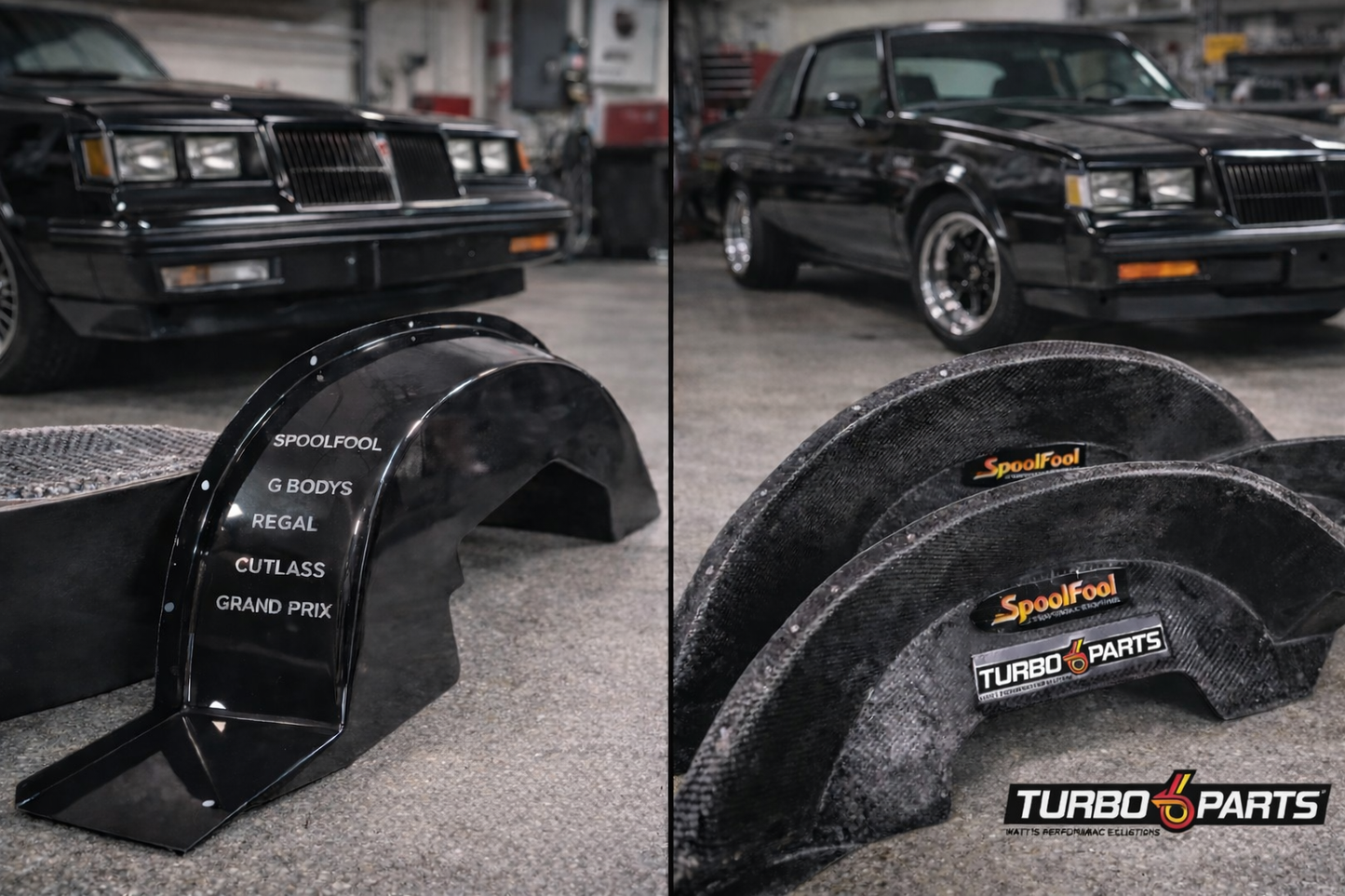 Regal / Cutlass / Grand Prix- Spoolfool G-Body Carbon Fiber Inner Fender Well Set