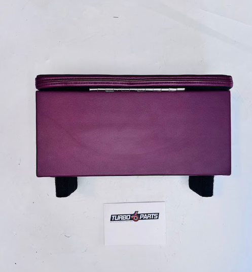 Custom Burgundy Leather Raised Center Console / Armrest