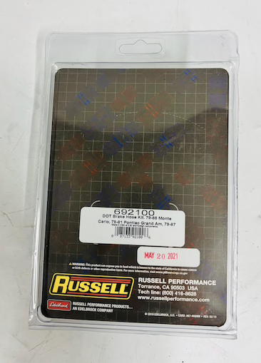 Russell Stainless Steel Brake Hose Kit β DOT Approved (79β87 G-Body)