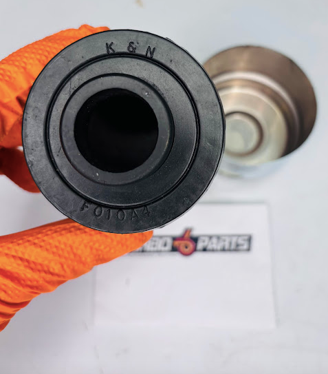 K&N Chrome Crankcase Breather Filter with Cap Assembly – Push-In Style