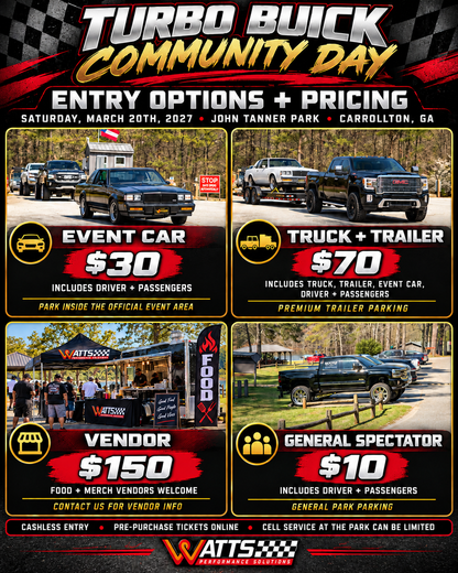 Turbo Buick Community Day - Ticket To Reserve Parking - March 20th 2027
