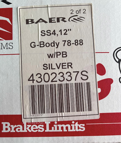 Baer Brake G-Body Front & Rear Disc Brake Kit