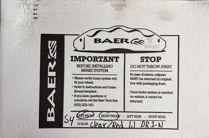 Baer Brake G-Body Front & Rear Disc Brake Kit