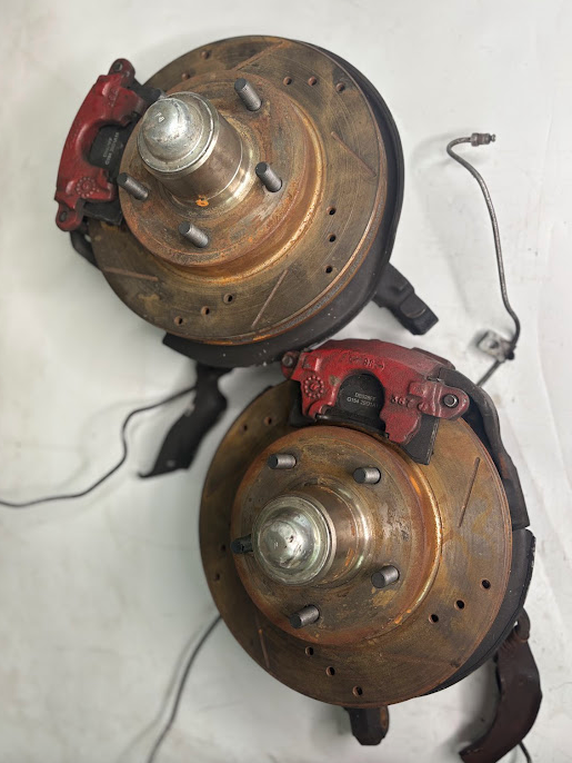 Front Brake Rotor & Caliper Set – Drilled & Slotted