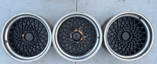 OEM Trans Am 16x8 Black Mesh Wheels – 2 Rear / 1 Front – Rare Matching Set