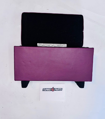 Custom Burgundy Leather Raised Center Console / Armrest