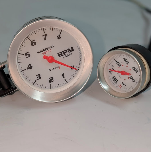Equus Backlit RPM & Oil Pressure Gauge Set