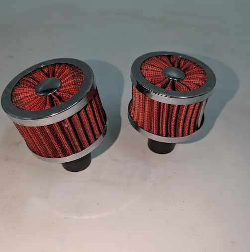 3-Inch Valve Cover Breathers (Pair) – 1-Inch Inlet w/ Grommets