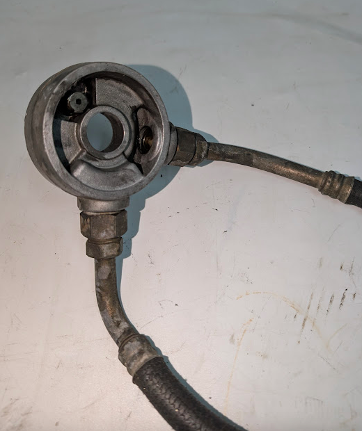 OEM Oil Cooler Adapter Fitting w/ Feed & Return Lines