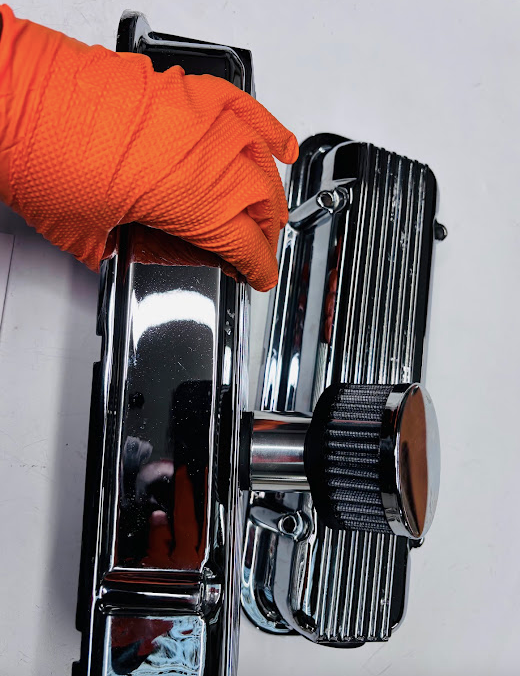 Chromed Stock Valve Covers w/ Metco Breather