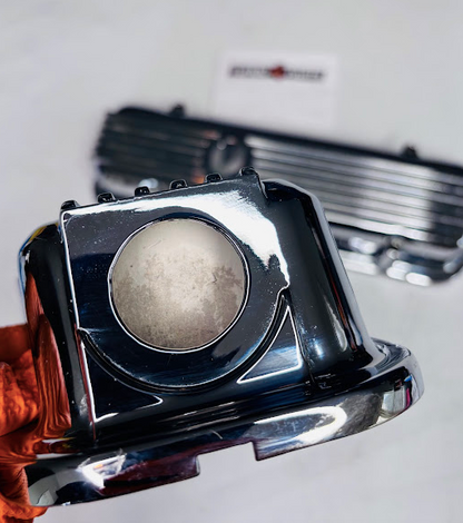 Chromed Stock Valve Covers w/ Metco Breather