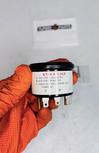 Casper’s Electronics Knock Gauge – White Face / Black Trim (102002)