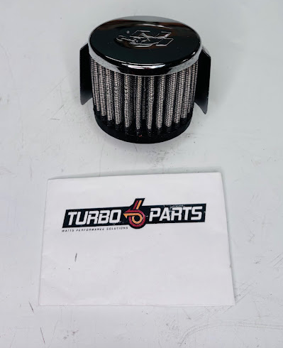 K&N Chrome Crankcase Breather Filter (Push-In Style)