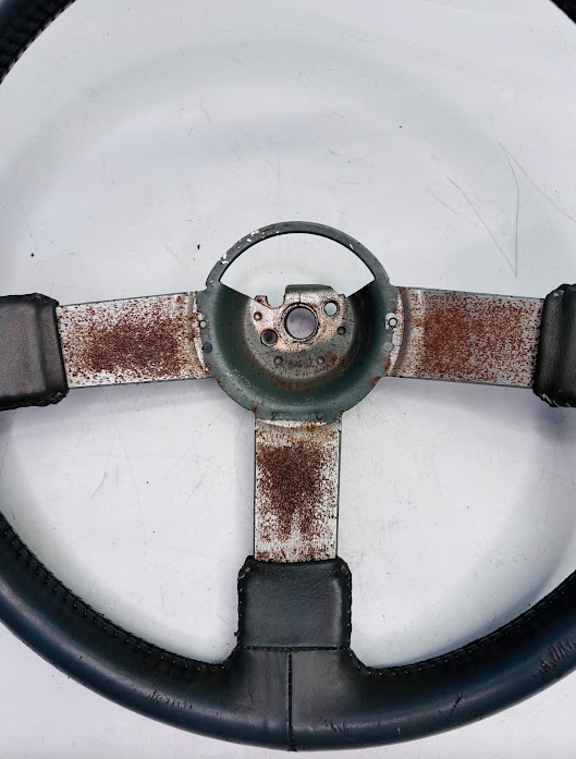 OEM Grey Leather Steering Wheel