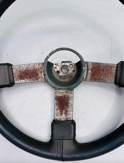 OEM Grey Leather Steering Wheel
