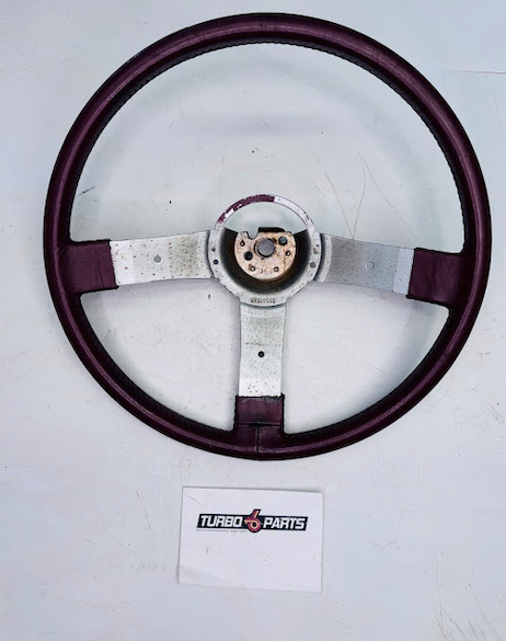 OEM Burgundy Leather Steering Wheel