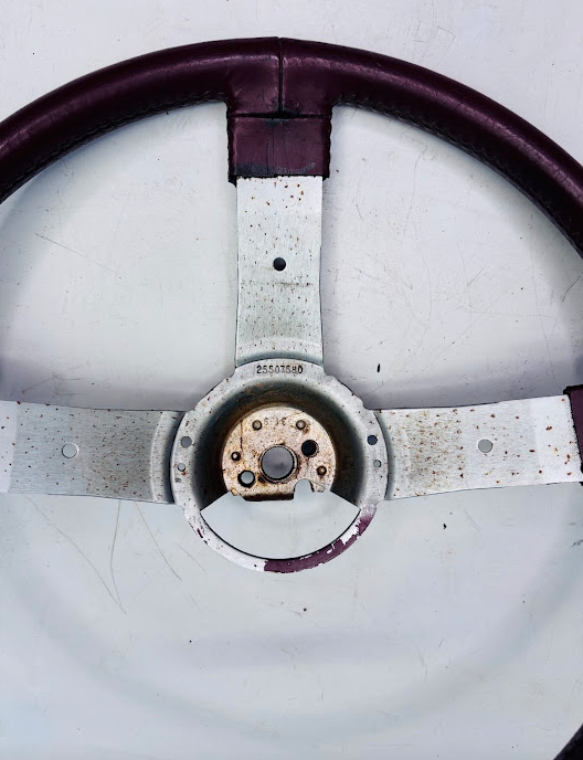 OEM Burgundy Leather Steering Wheel