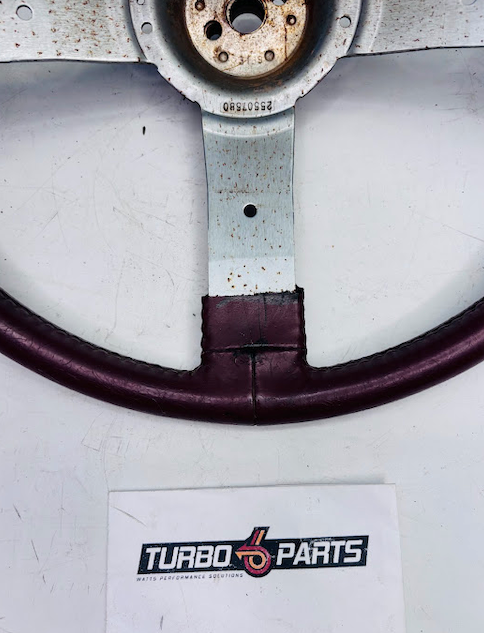 OEM Burgundy Leather Steering Wheel
