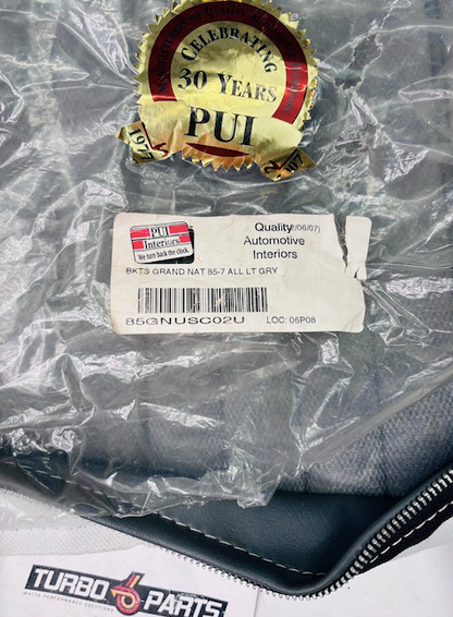 PUI 1987 Turbo Buick Gray Seat Cover Set – Front Buckets + Rear Seat (Complete Set)