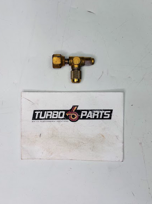 Caspers Electronics Schrader Tee – Brass Pressure Test Fitting (Part #102071)