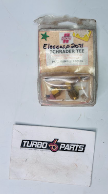 Caspers Electronics Schrader Tee – Brass Pressure Test Fitting (Part #102071)