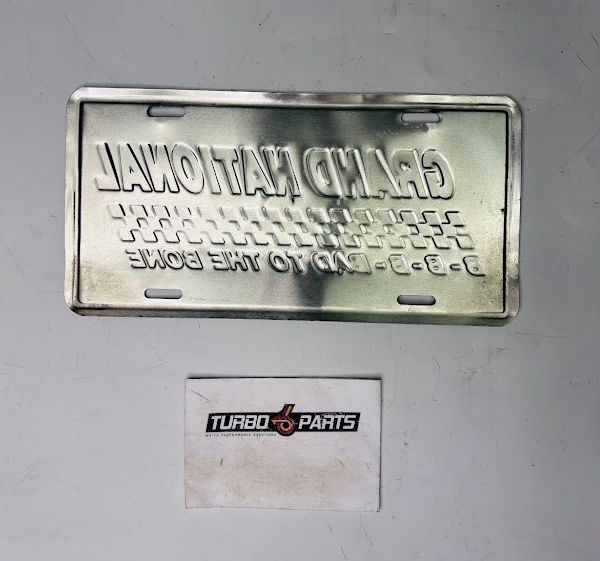 Grand National “B-B-B-Bad to the Bone” Front Plate (Stamped Aluminum)