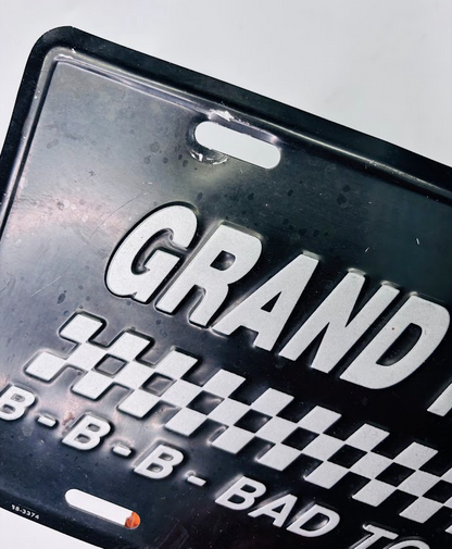 Grand National “B-B-B-Bad to the Bone” Front Plate (Stamped Aluminum)