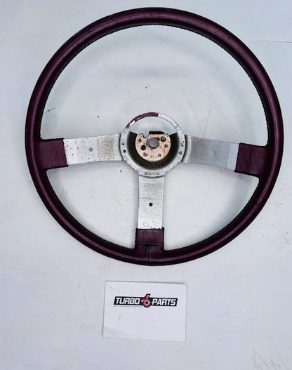 OEM Burgundy Leather Steering Wheel