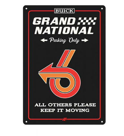 Grand National “Parking Only” Shop Sign (10” x 14”)