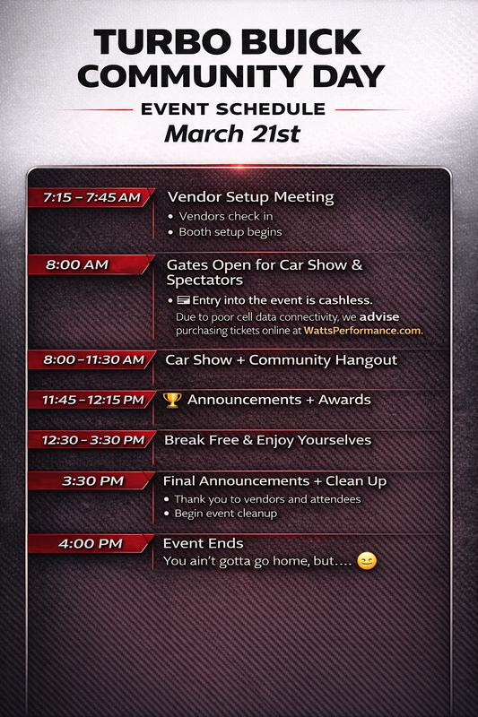 Turbo Buick Community Day - Ticket To Reserve Parking - Q1 2026