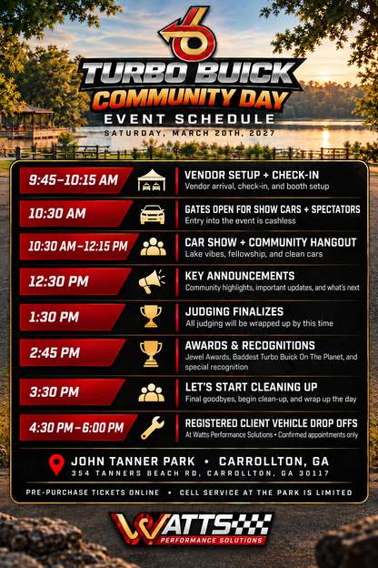 Turbo Buick Community Day - Ticket To Reserve Parking - March 20th 2027