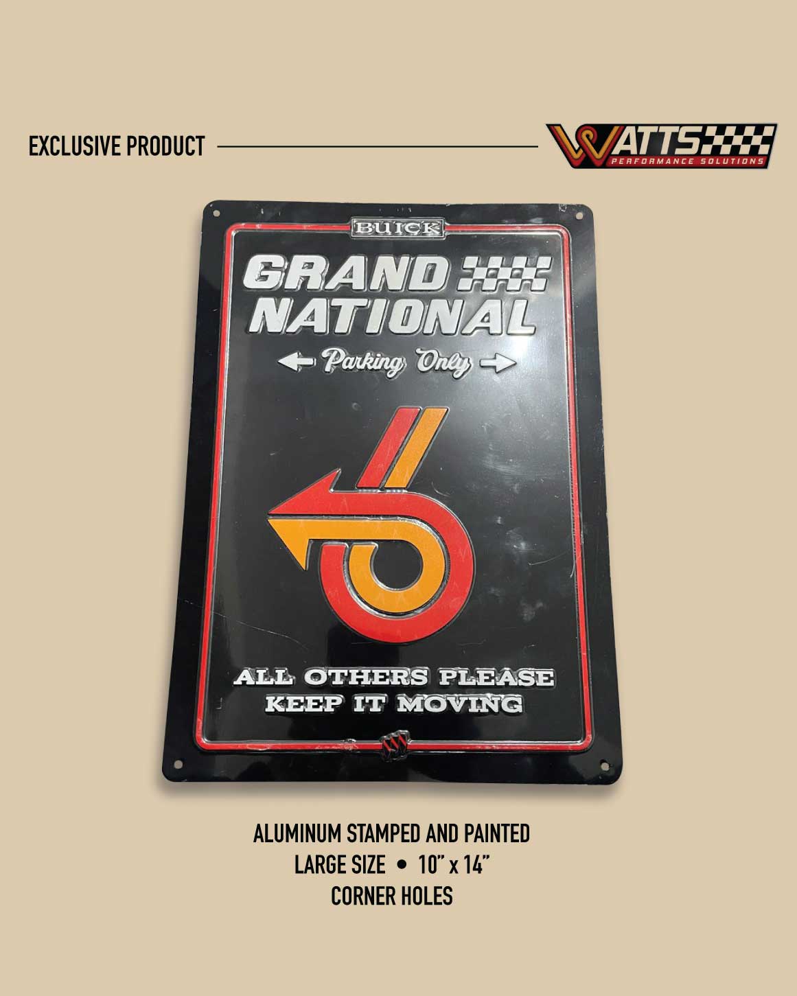 Grand National “Parking Only” Shop Sign (10” x 14”)